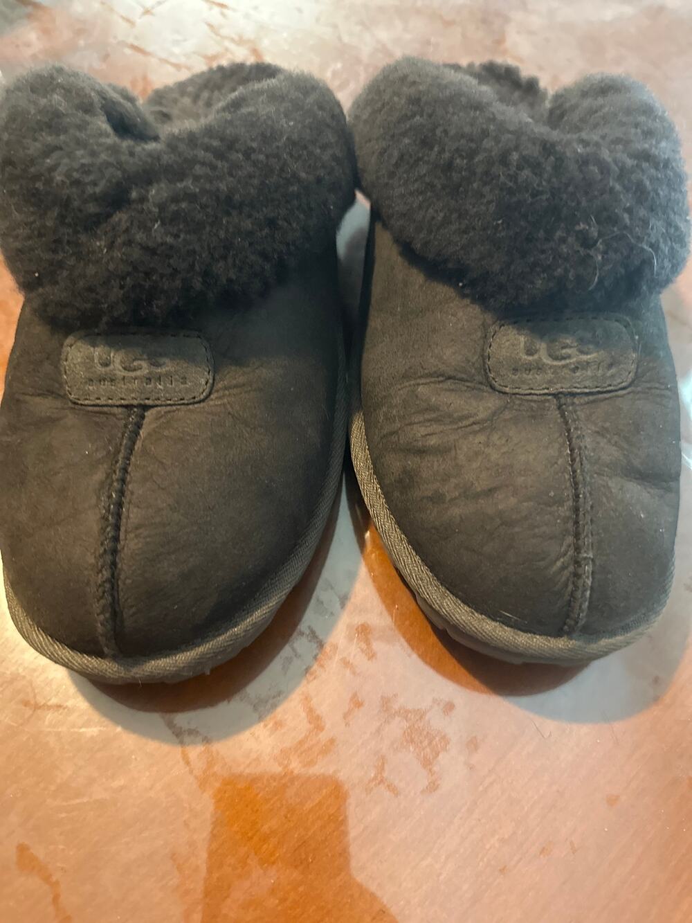 UGG Brown Suede Sheepskin Cuff Ankle Boots Size 8